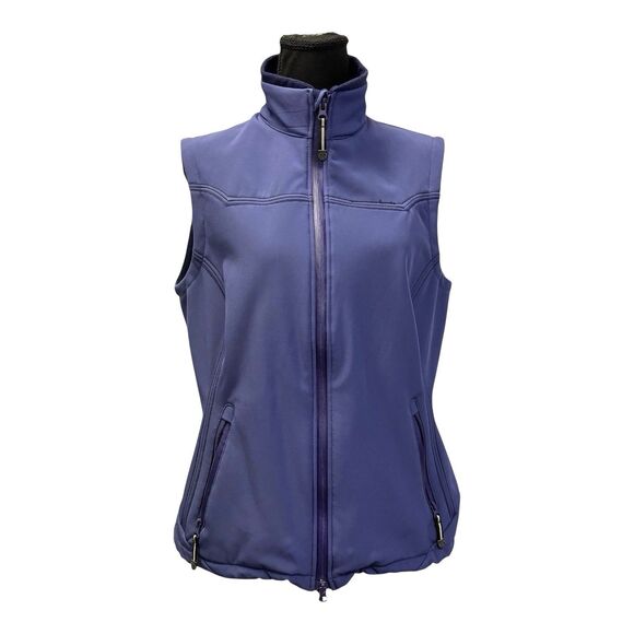 ROPER Women’s L Soft Shell Vest Blue Full Zip Riding Vest - Picture 1 of 10